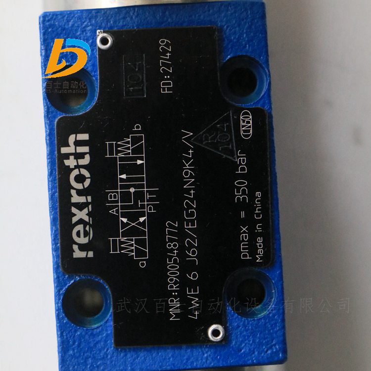 REXROTH带电磁启动的直动式方向滑阀R900548772 4WE6J62/EG24N9K4/V